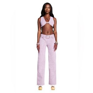 I.AM.GIA NATALI PANT IN LAVENDER PURPLE SMALL HIGH RISE